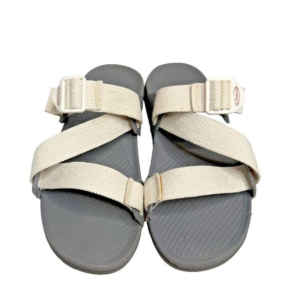 Chaco Z/1 Classic Women’s US 7 EU 38 One Strap Sandals Off White Strap Gray Sole - Picture 2 of 16